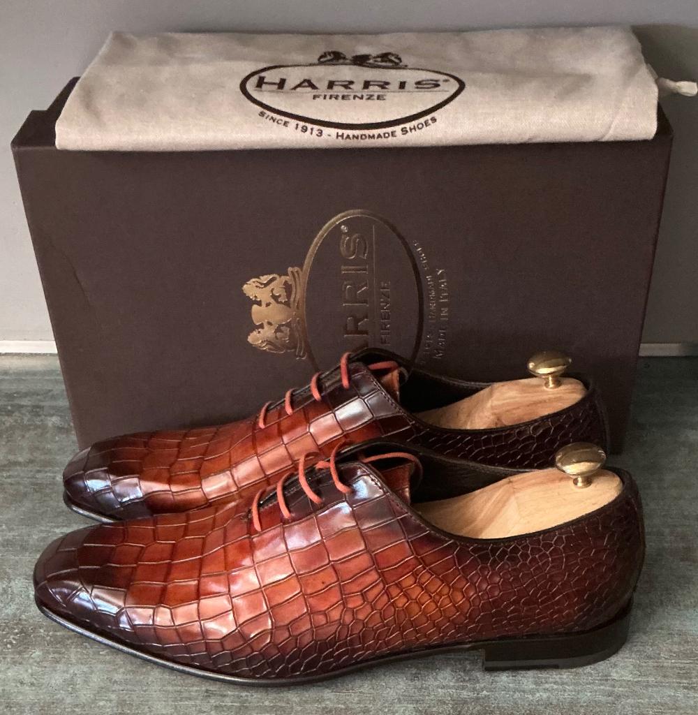 Harris. Stijlvolle leren veterschoenen. Mt 44 1/2. Nieuw!!!, Kleding | Heren, Schoenen, Harris, Bruin, Nieuw, Ophalen of Verzenden