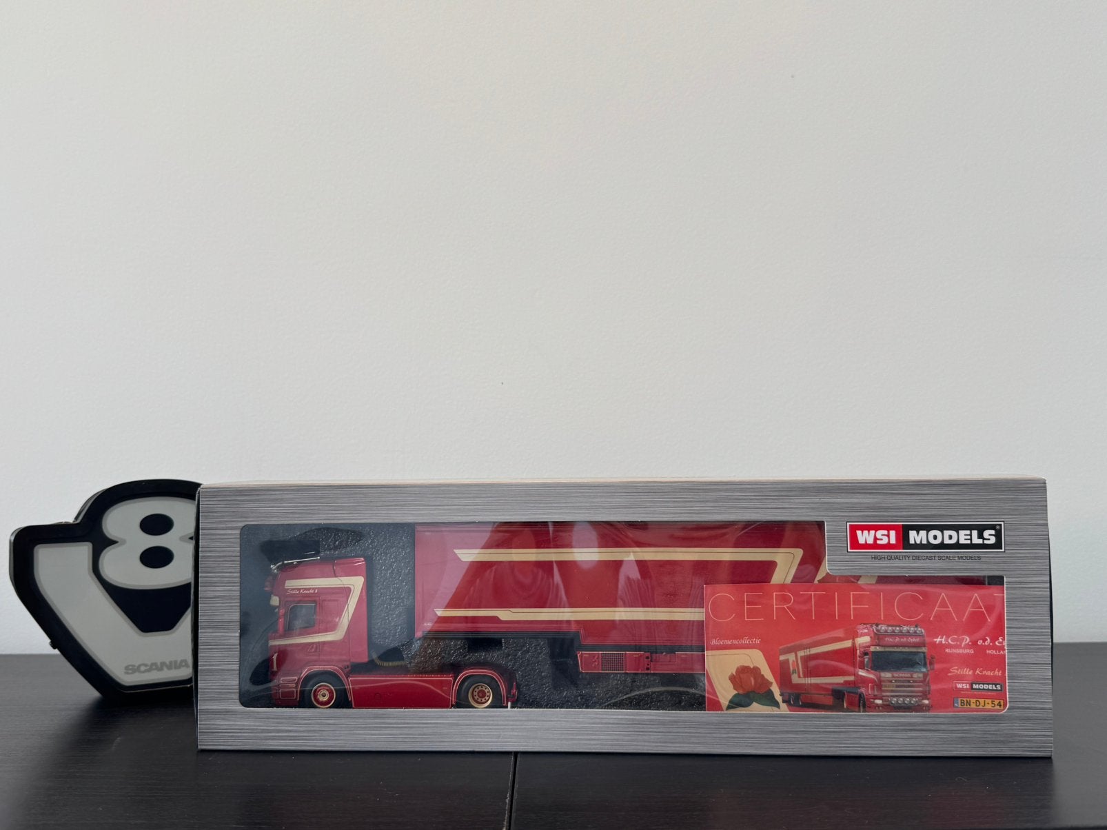 WSI Scania Fleur VD Eijkel, Verzenden, Zo goed als nieuw, Bus of Vrachtwagen, Wsi