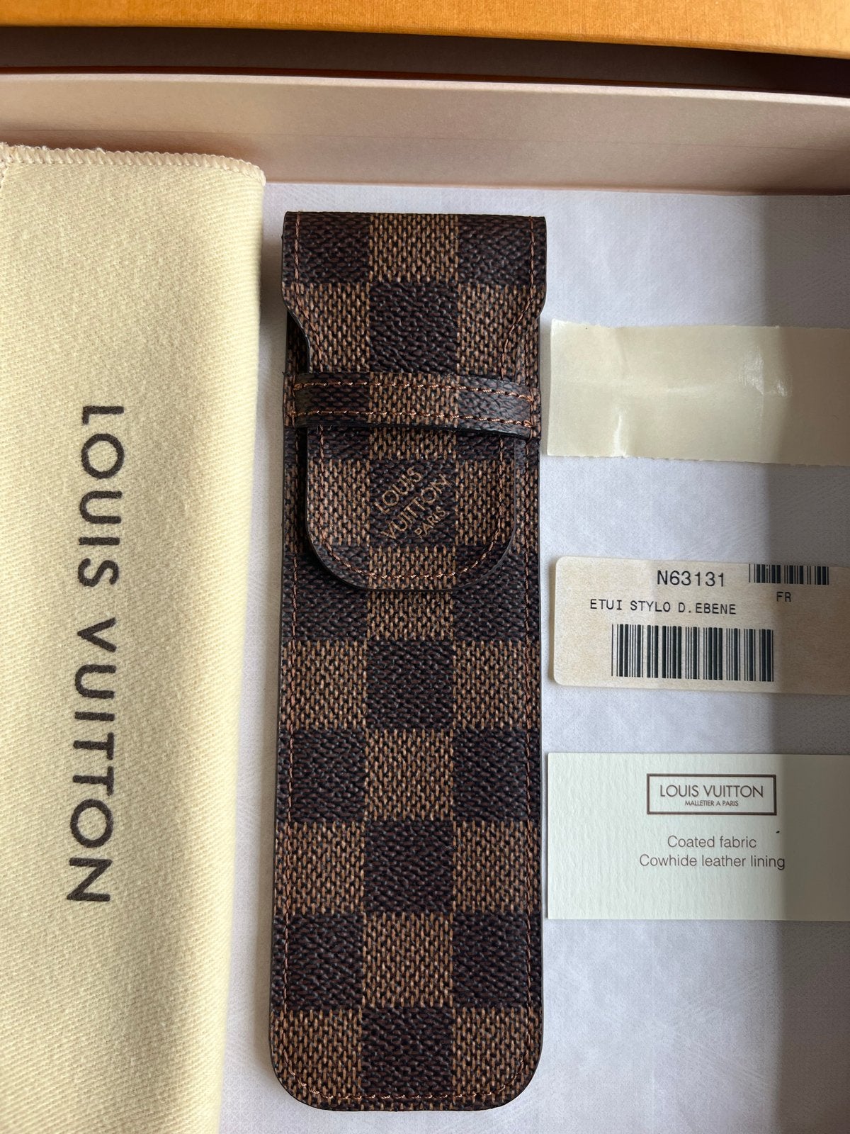 Original Louis Vuitton Etui Stylo – Damier Ebene, Ophalen of Verzenden, Nieuw, Zwart