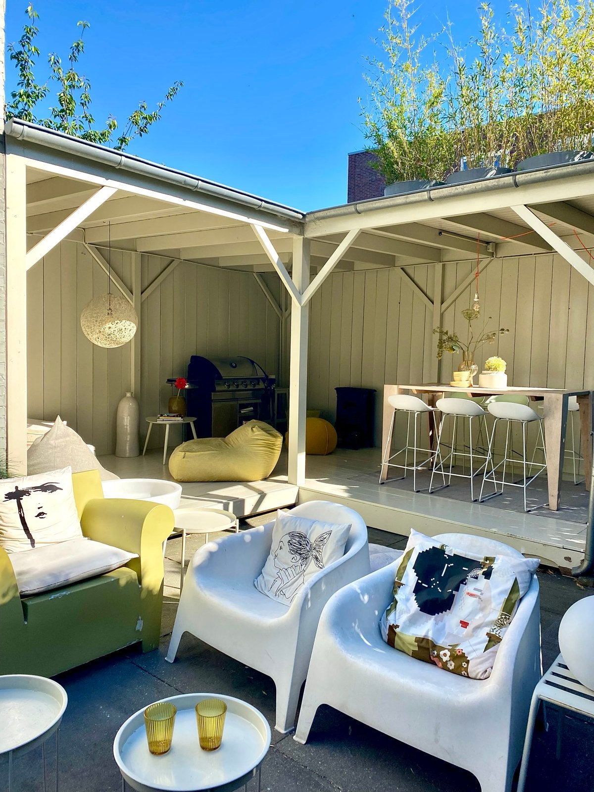 4 witte Ikea stoelen voor buiten, Tuin en Terras, Tuinstoelen, Ophalen, Gebruikt, Kunststof