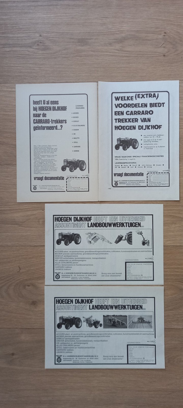 A: Hoegen Dijkhof advertenties., Ophalen of Verzenden, 1920 tot 1940, Tijdschrift