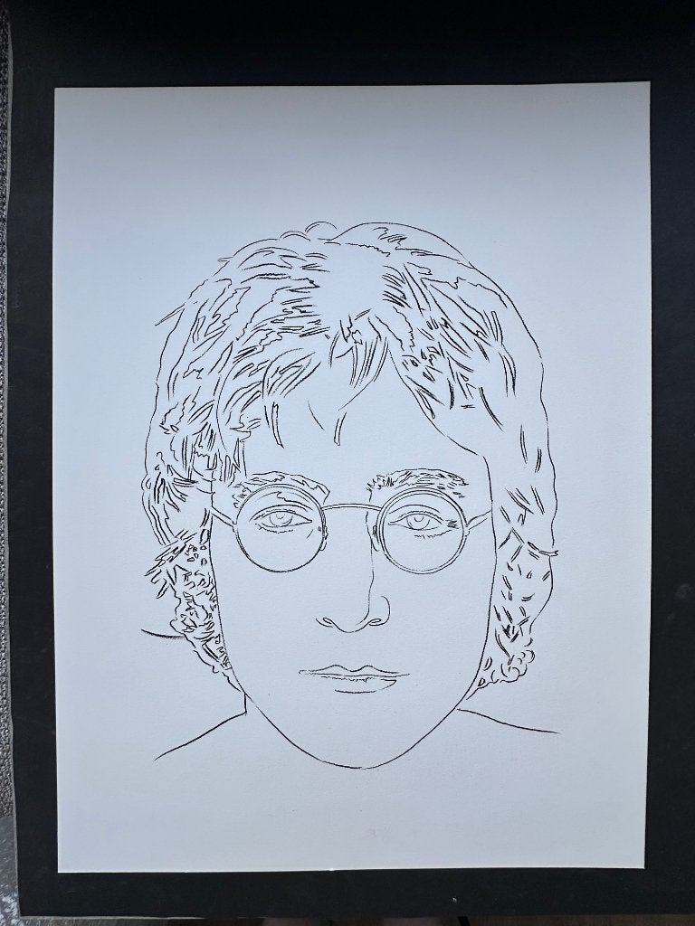 Portret Jonh Lennon ingelijst, Ophalen
