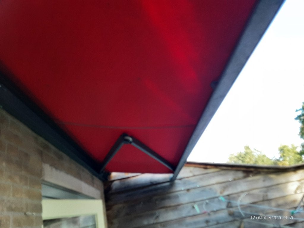 ELEKTRISCH ZONNESCHERM  MET AFSTANDBEDIENING, Tuin en Terras, Ophalen, Gebruikt, 450 cm of meer, Elektrisch