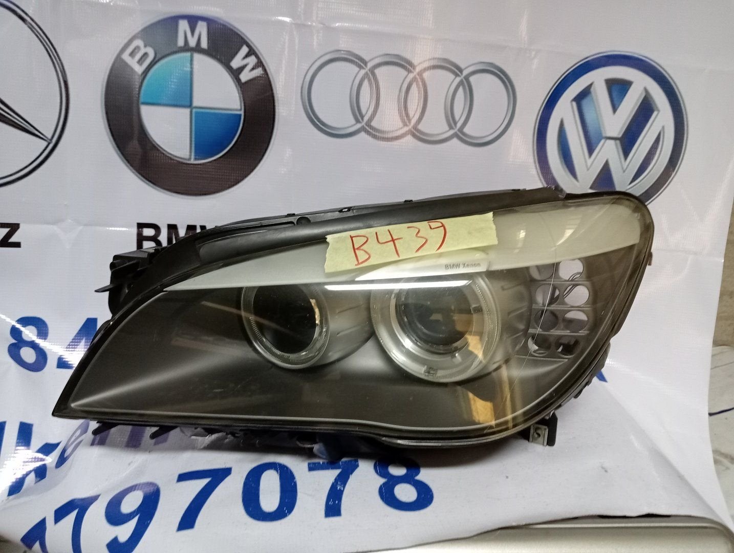 BMW 7 Serie Koplamp links 7182137, Gebruikt, -, -, Ophalen of Verzenden