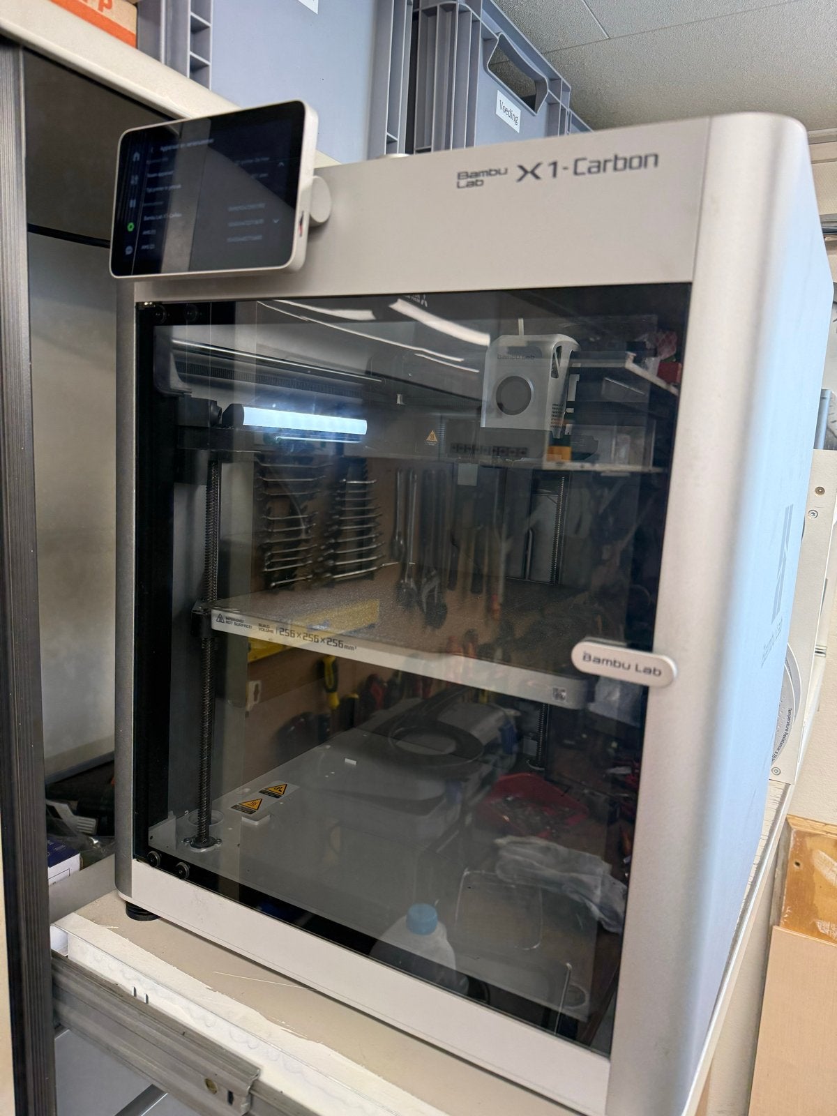 Bambulab X1C met AMS v1 - 3D printer (900 printuren), Ophalen, Gebruikt, Ingebouwde Wi-Fi, Filament