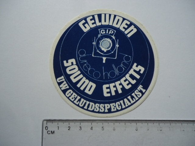 sticker oud DURECO Holland sound naarden weesp platen vinyl, Verzamelen, Verzenden, Zo goed als nieuw, Bedrijf of Vereniging