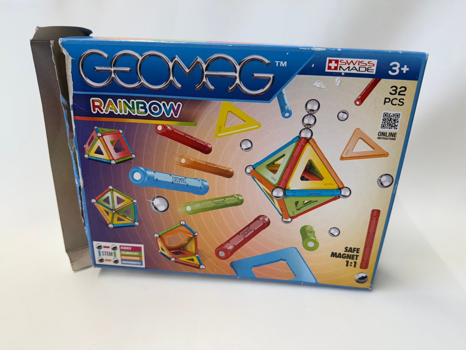 Geomag grote staafjes en bouwdelen, complete set, Ophalen of Verzenden, Gebruikt, Overige merken