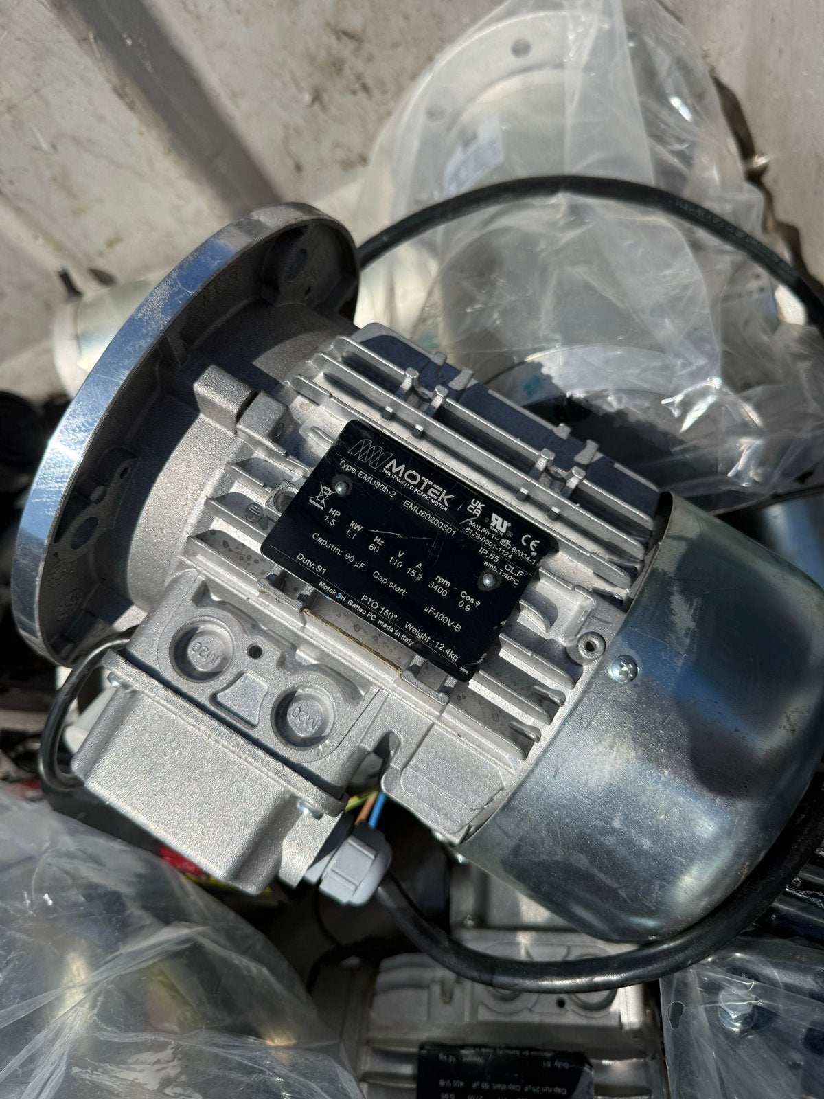 MOTEK Elektromotor EMU80B6-2 1.1kW 1400 rpm, Doe-het-zelf en Verbouw, Motoren, Ophalen, Zo goed als nieuw, Elektromotor, Minder dan 1400 rpm