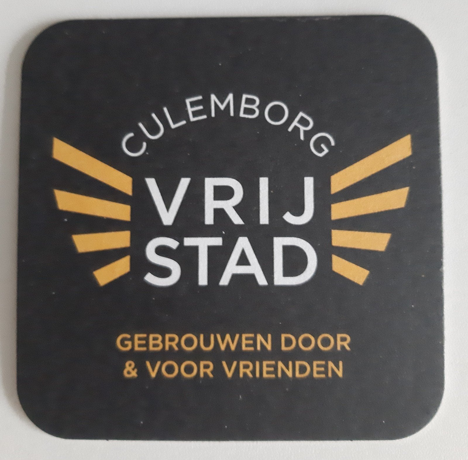 Bierviltje brouwerij Vrijstad Culemborg, Ophalen of Verzenden, Zo goed als nieuw, Viltje(s), Overige merken