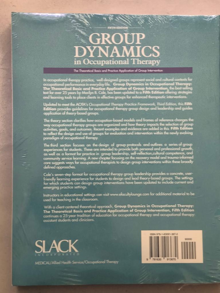 Group Dynamics in Occupational Therapy - Marilyn B. Cole, Boeken, Studieboeken en Cursussen, Marilyn B. Cole, Nieuw, Gamma, HBO