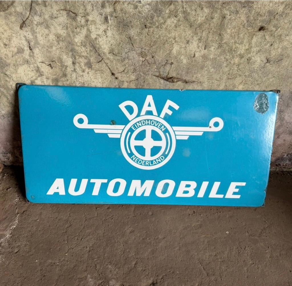 Emaile reclame bord, Ophalen of Verzenden, Zo goed als nieuw, Auto's