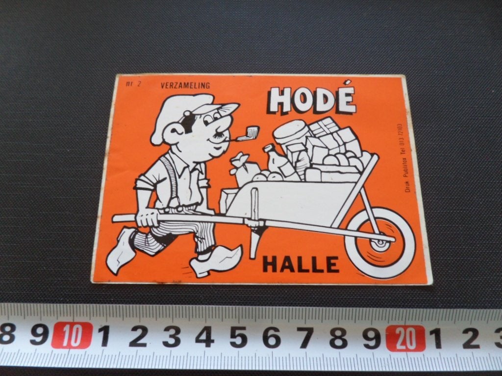 sticker belgië halle HODÉ #2 verzameling strip boer kruiwage, Verzamelen, Stickers, Ophalen of Verzenden, Zo goed als nieuw