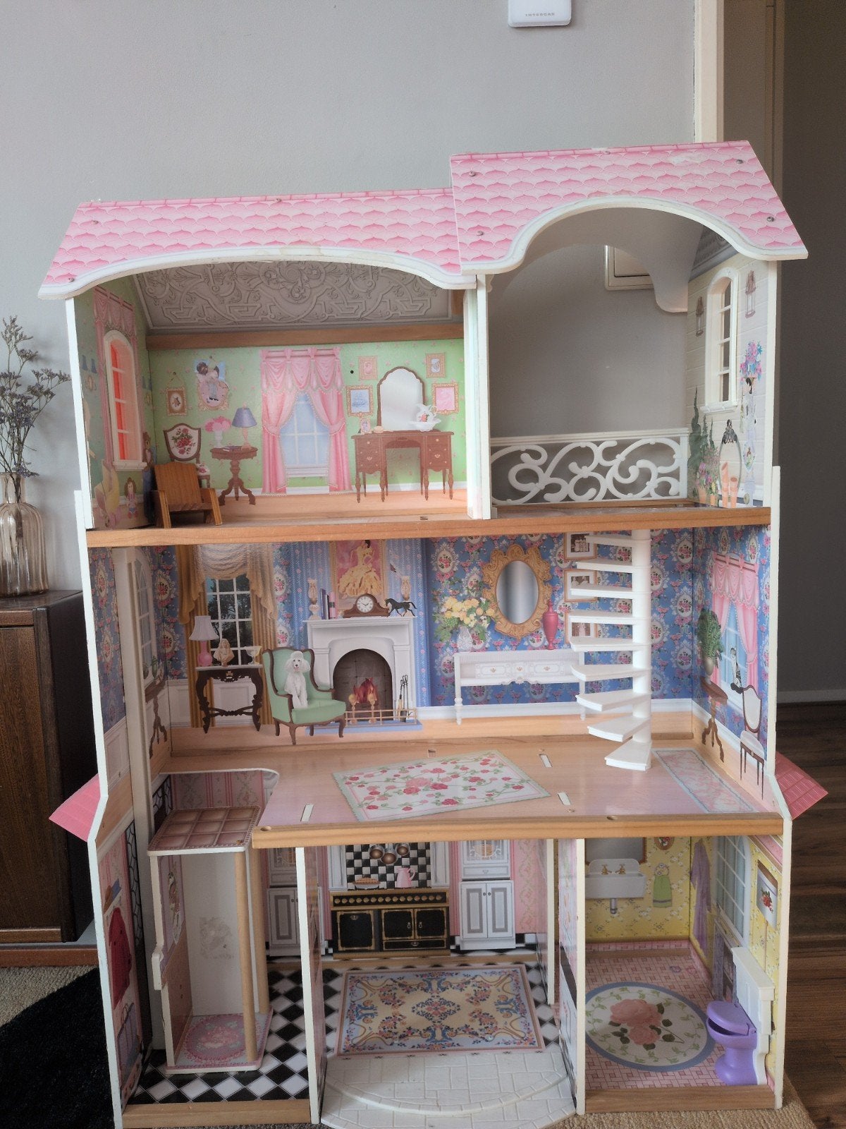 Groot houten barbie /  poppenhuis, Ophalen, Gebruikt, Poppenhuis