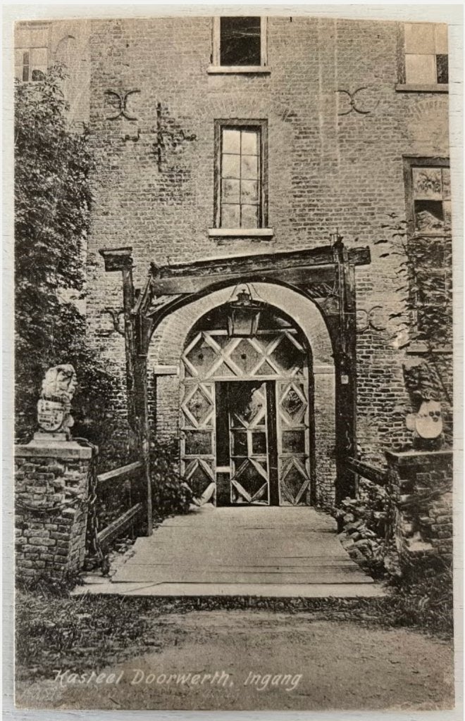 Oude Ansichtkaart - Kasteel Doorwerth, ingang, Ophalen of Verzenden, Voor 1920, Ongelopen, Gelderland