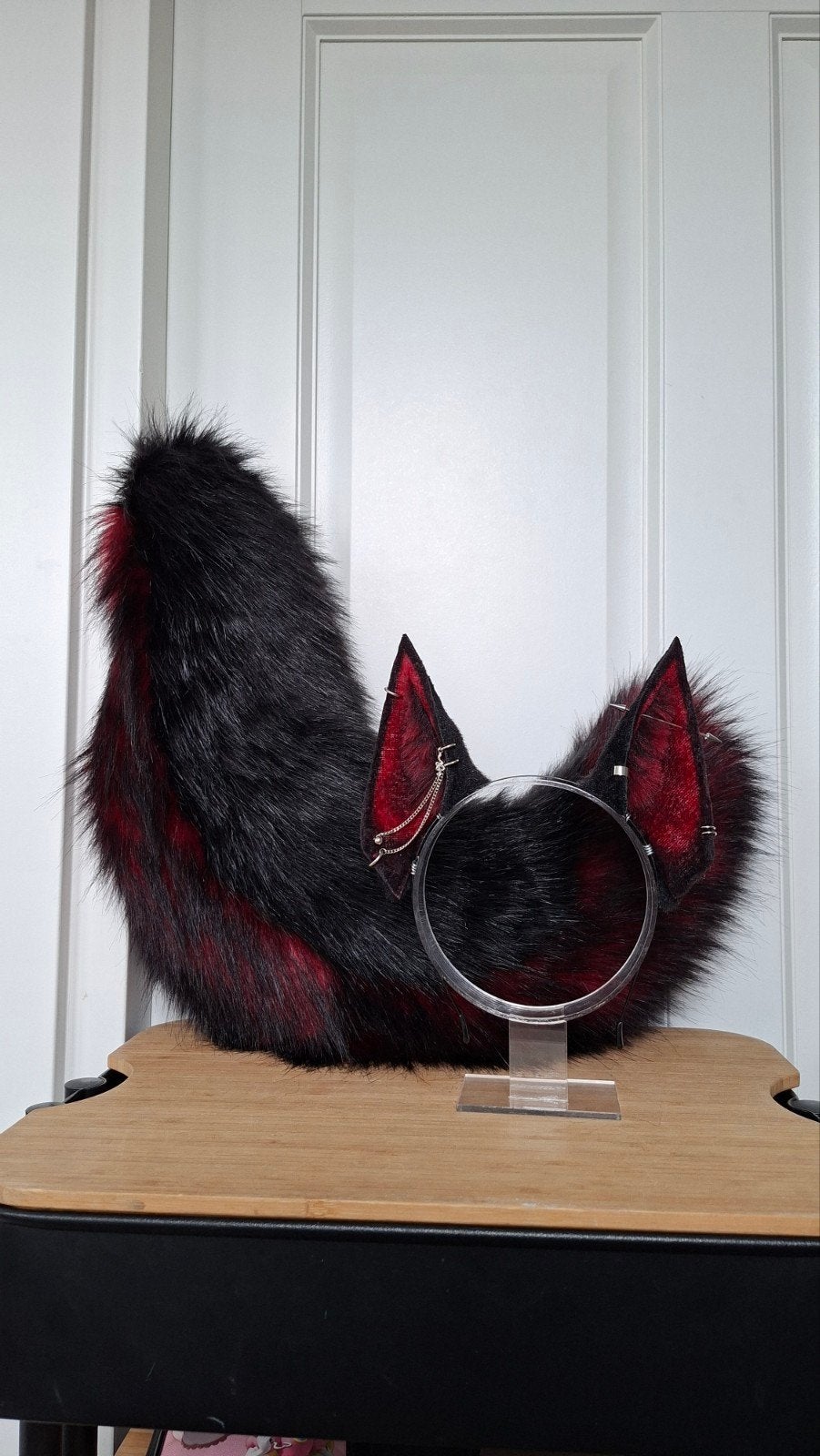 Gothic faux fur cosplay set canine, Ophalen of Verzenden, Nieuw, Accessoires