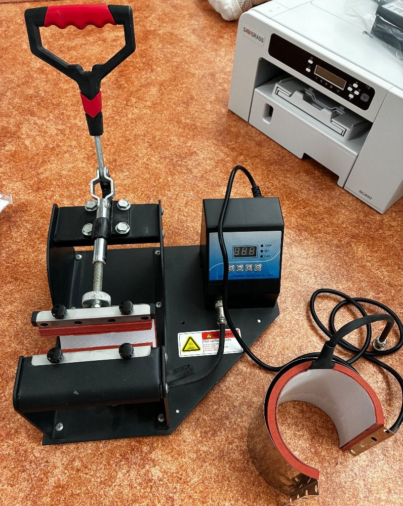 Mokkenpers met sublimatie mokken ( o.a. van Cricut ) enz., Ophalen, Overige thema's, Zo goed als nieuw, Machine