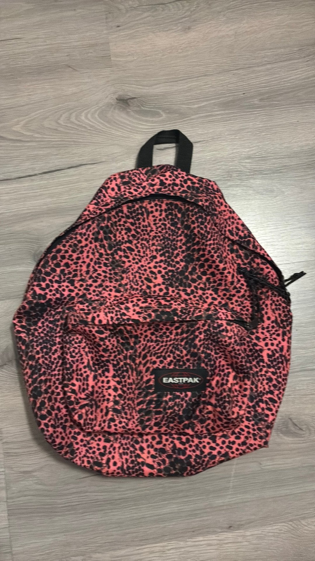 Eastpak Padded Pak'r rugzak - Roze met luipaardprint, Ophalen of Verzenden, Zo goed als nieuw, 25 tot 40 cm, Eastpak