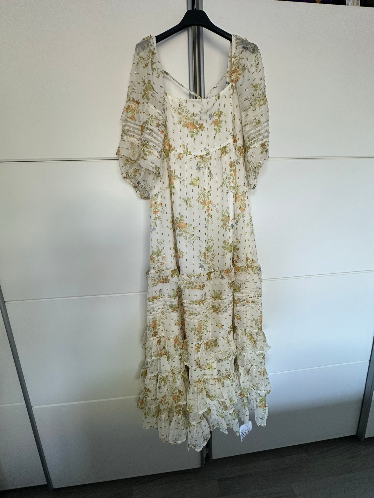 Prachtige ASOS DESIGN Avondjurk met Bloemenprint, Wit, Nieuw, Onder de knie, Ophalen