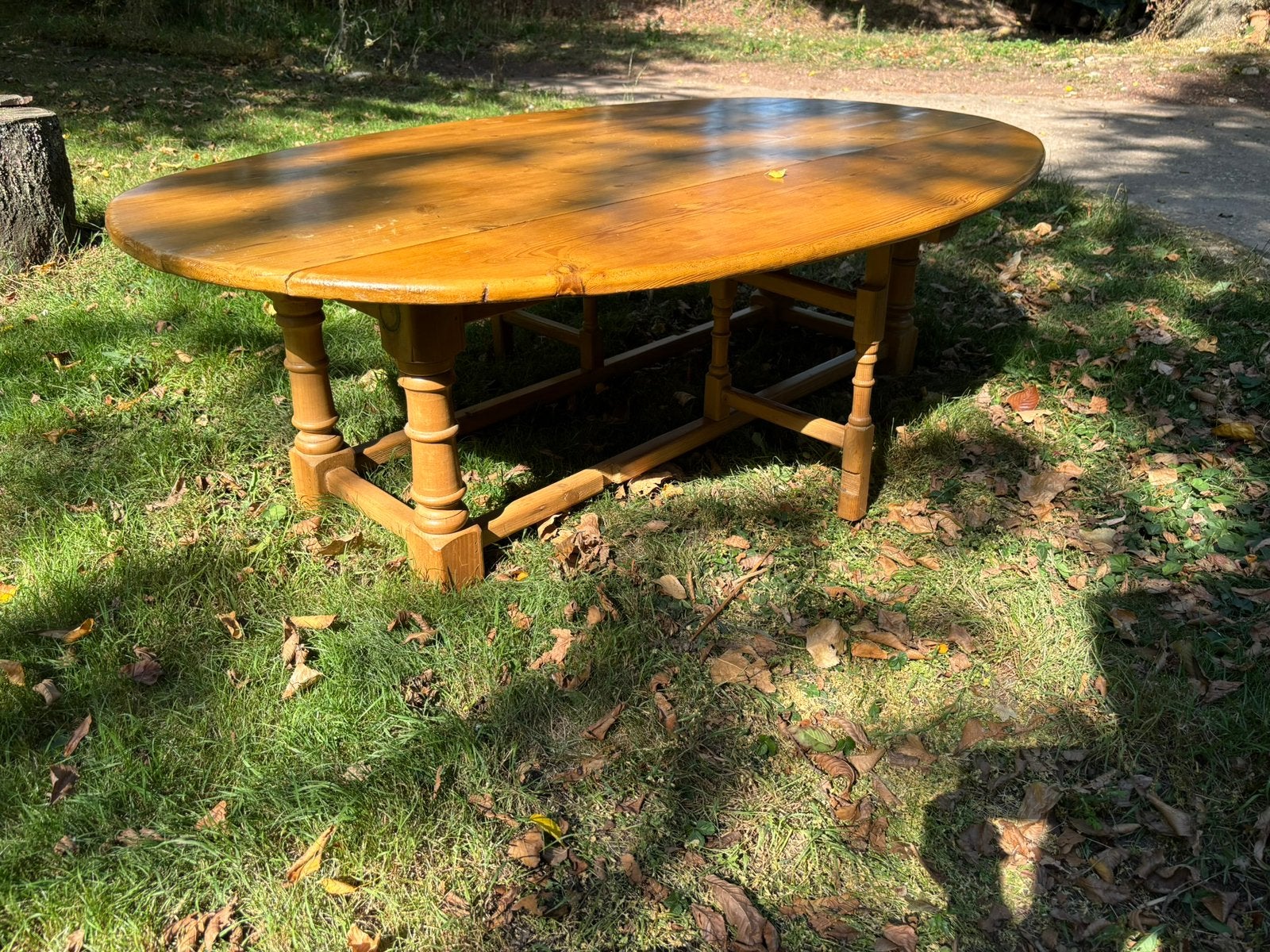 Houten uitklapbare salontafel, Ophalen, Gebruikt, 100 tot 150 cm, 50 tot 100 cm