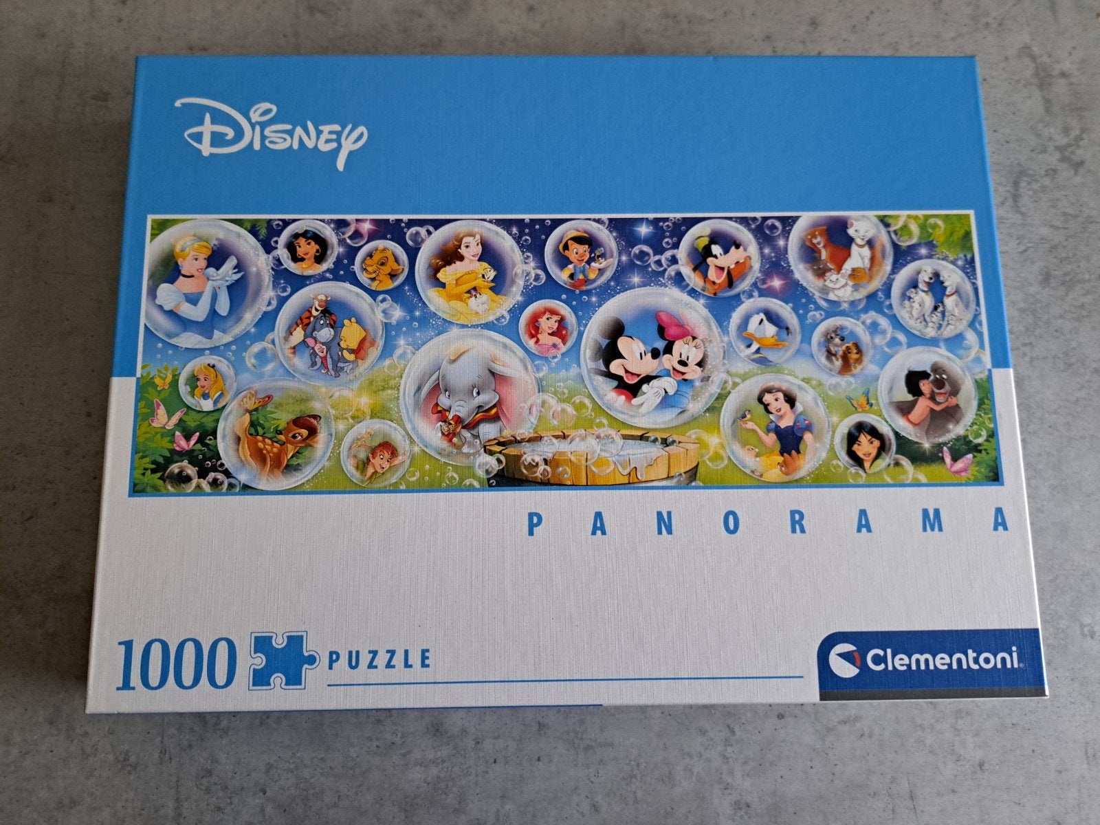 Disney Panorama Puzzel 1000 Stukjes - Clementoni, Ophalen, 500 t/m 1500 stukjes, Zo goed als nieuw, Legpuzzel