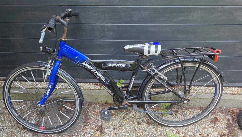 Wings Mistral 22 inch fiets versnelling, 22 inch, Gebruikt, Velgrem, Versnellingen