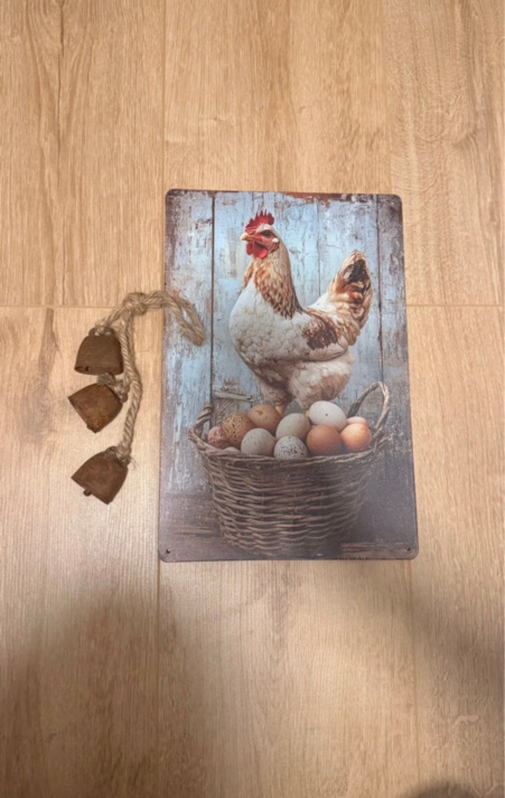 Ijzeren plaat met belletjes, 30 cm, 20 cm, Ophalen of Verzenden, Meerkleurig