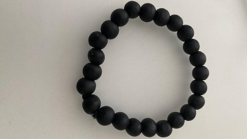 Zwarte kralenarmband, Ophalen of Verzenden, Nieuw, Zwart