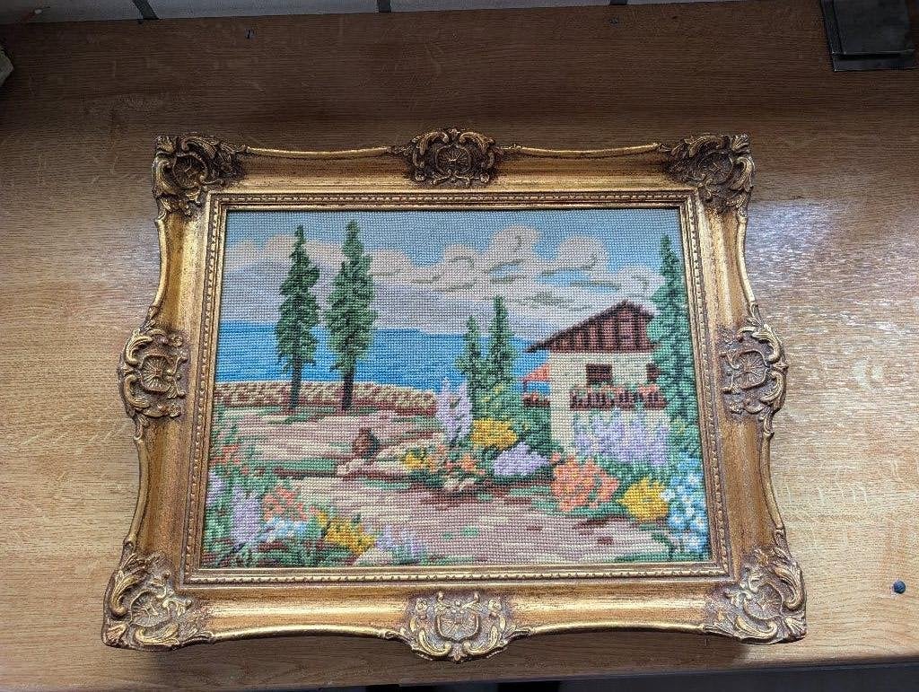 Schilderlijst Italiaanse jaren '50 '70. 50 X 40cm, Antiek en Kunst, Kunst | Schilderijen | Klassiek, Ophalen