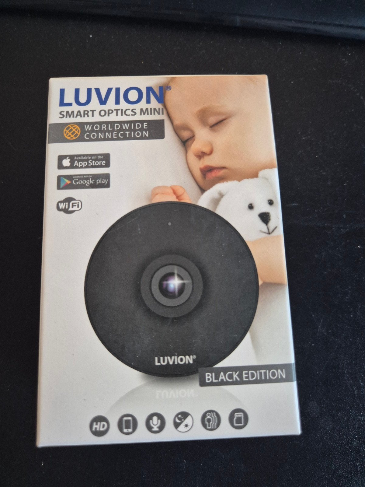 Nieuw Luvion Smart Optics Mini Babyfoon - Zwart, Ophalen of Verzenden, Nieuw, 250 meter of meer, Camera