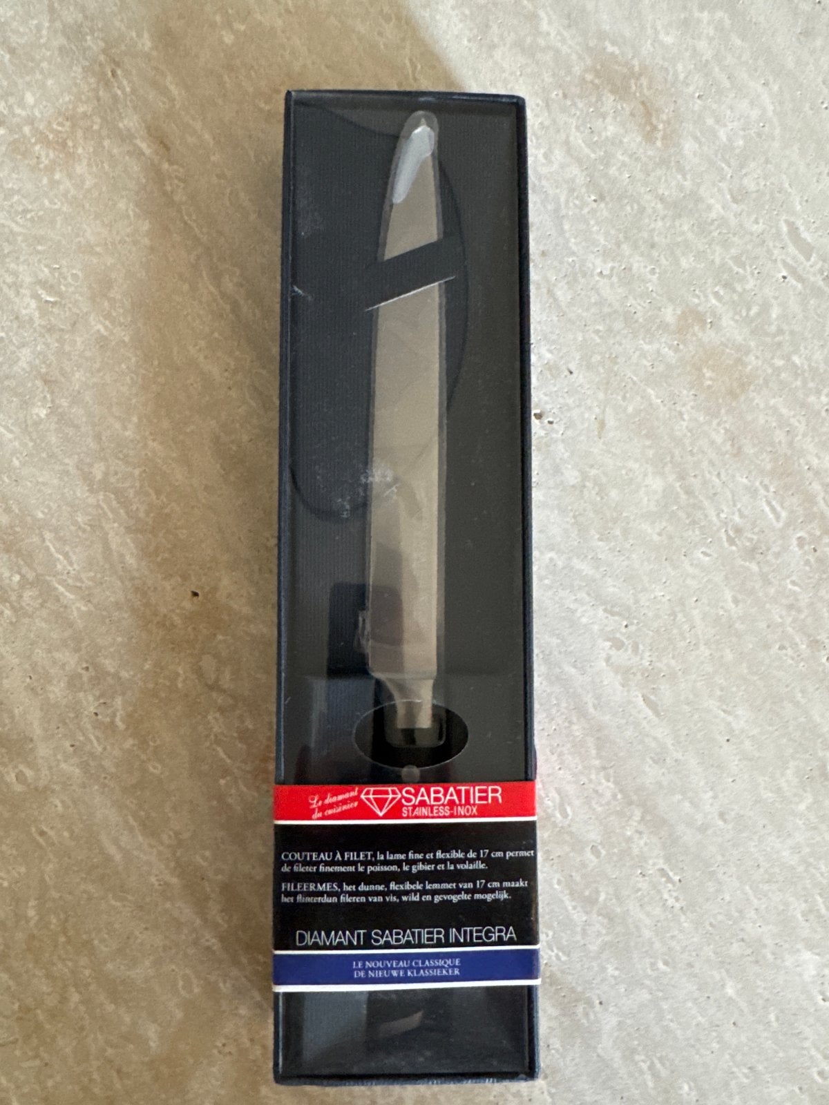 Nieuw Sabatier Fileermes 17cm - Diamant Sabatier Integra, Ophalen, Los bestek, Keukenmes, Nieuw