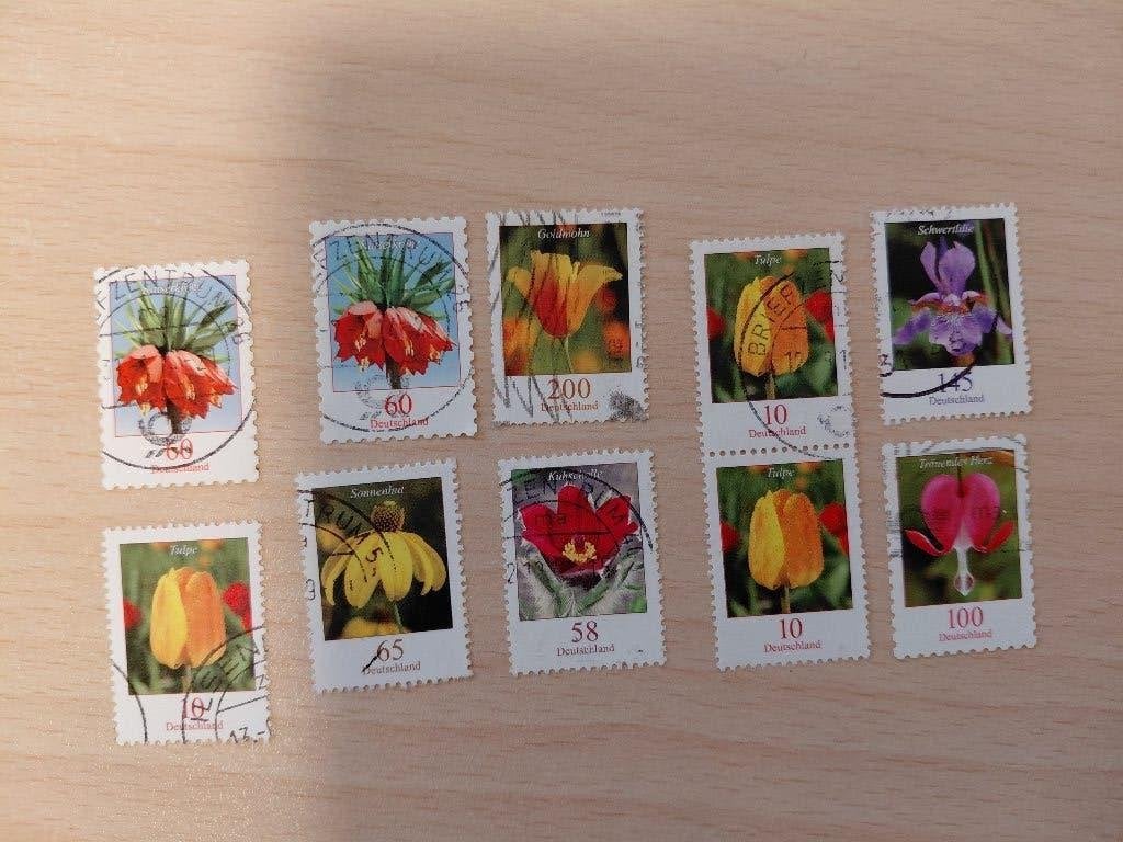 Duitsland bloemen, Verzenden, BRD, Gestempeld