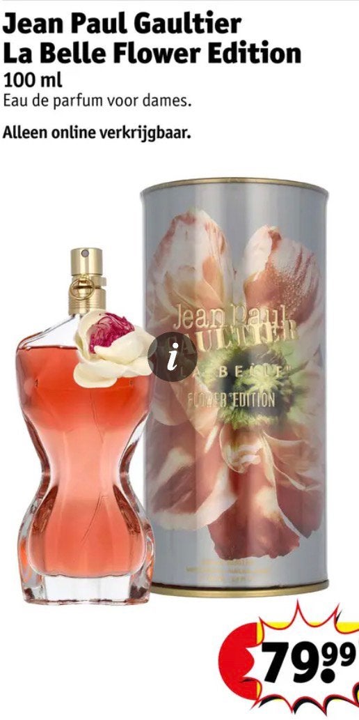 Jean paul gaultier le belle flower edition, Sieraden, Tassen en Uiterlijk, Uiterlijk | Parfum, Ophalen of Verzenden, Nieuw