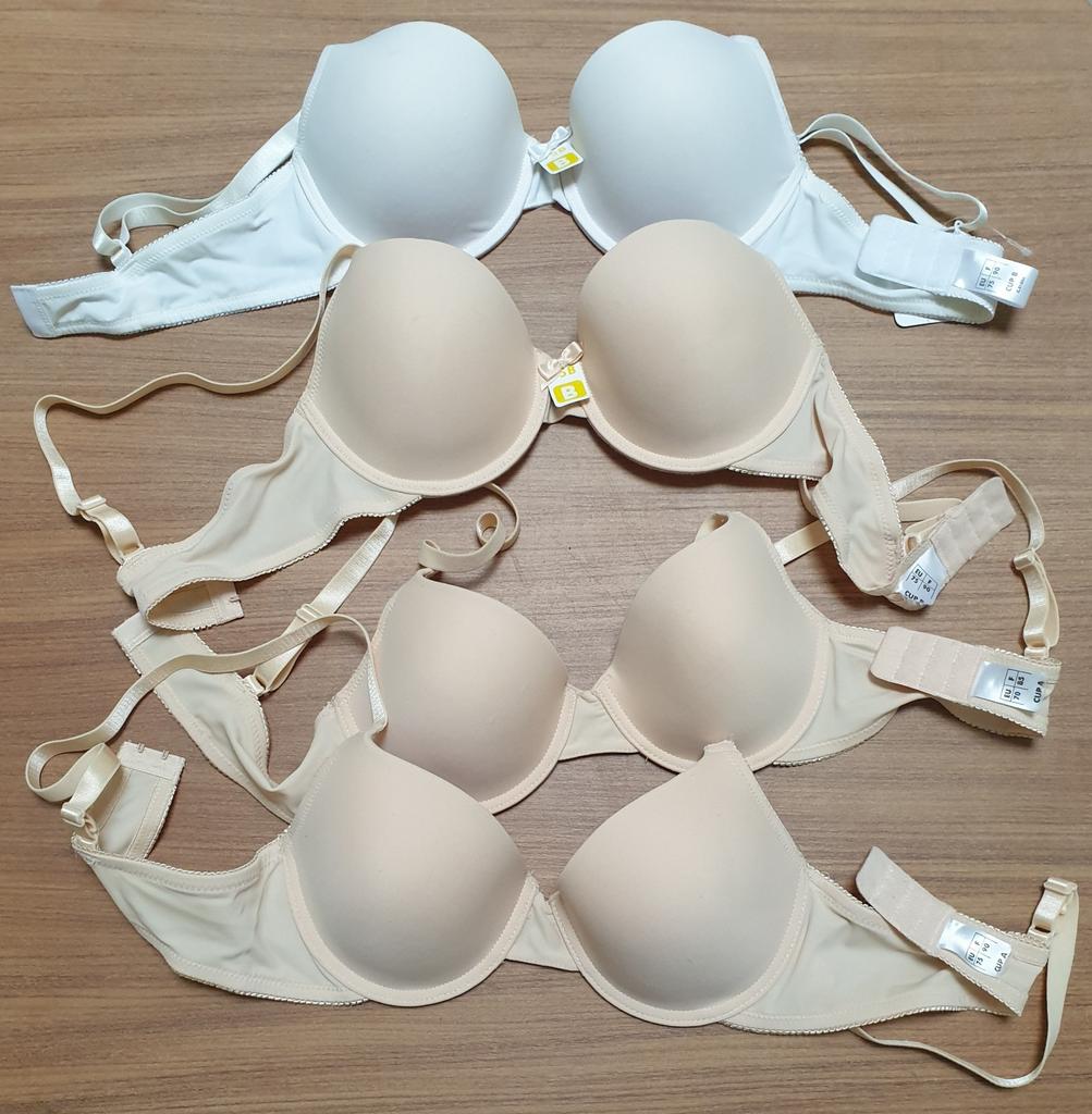 4 bh nieuw wit nude huidskleur basic lingerie kleding, Ophalen of Verzenden, Wit, BH