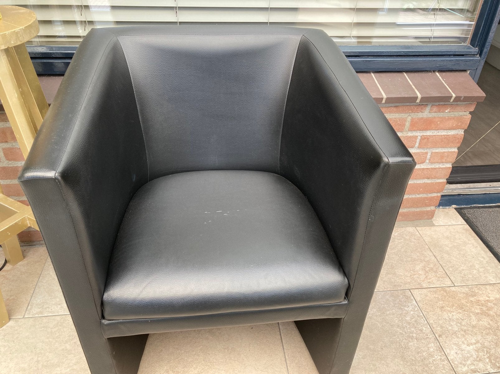 Mooi zwart stoeltje, Huis en Inrichting, Fauteuils, Ophalen, Kunststof, Gebruikt, Minder dan 75 cm