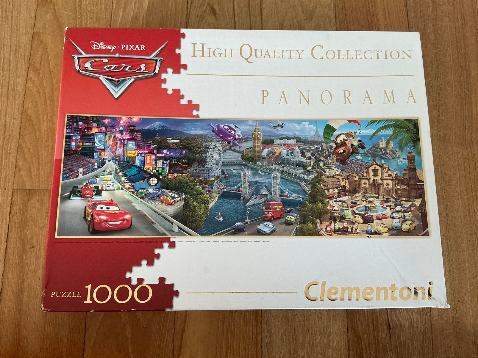 Disney puzzel Cars 1000 stukjes - er ontbreekt 1 stukje, Ophalen, 500 t/m 1500 stukjes, Gebruikt