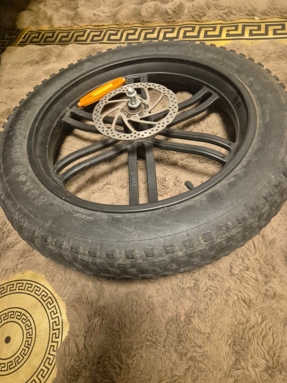 20x4.0 Fatbike Wiel met Band en Remschijf, Fietsen en Brommers, Fietsonderdelen, Wiel, Gebruikt, Ophalen of Verzenden, Fatbike