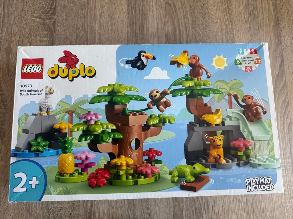 LEGO Duplo Wilde Dieren van Zuid-Amerika (10973), Ophalen, Overige thema's, Zo goed als nieuw, Compleet