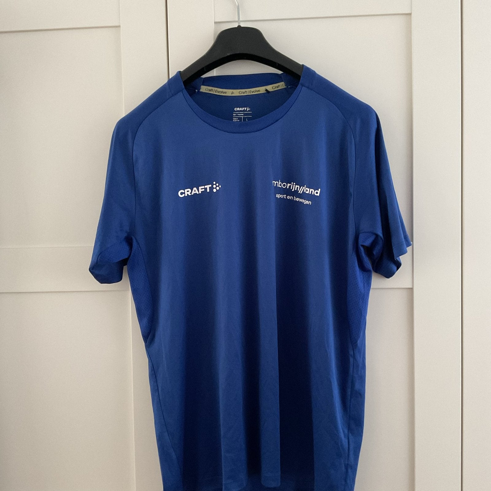 T-shirt MBO Rijnland Sport en Bewegen Craft, Maat 52/54 (L), Blauw, Ophalen of Verzenden, Gedragen