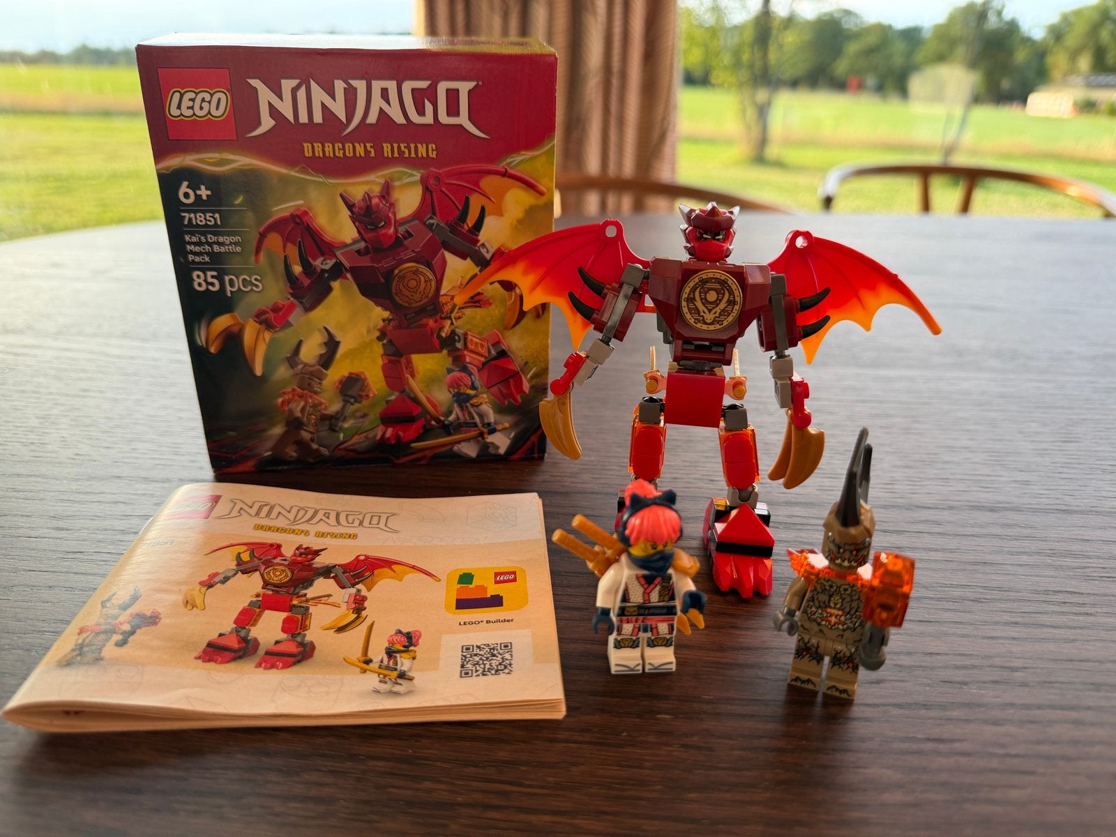 LEGO Ninjago Kai's Draken Mech Battle 71851, Lego, Ophalen of Verzenden, Zo goed als nieuw, Compleet