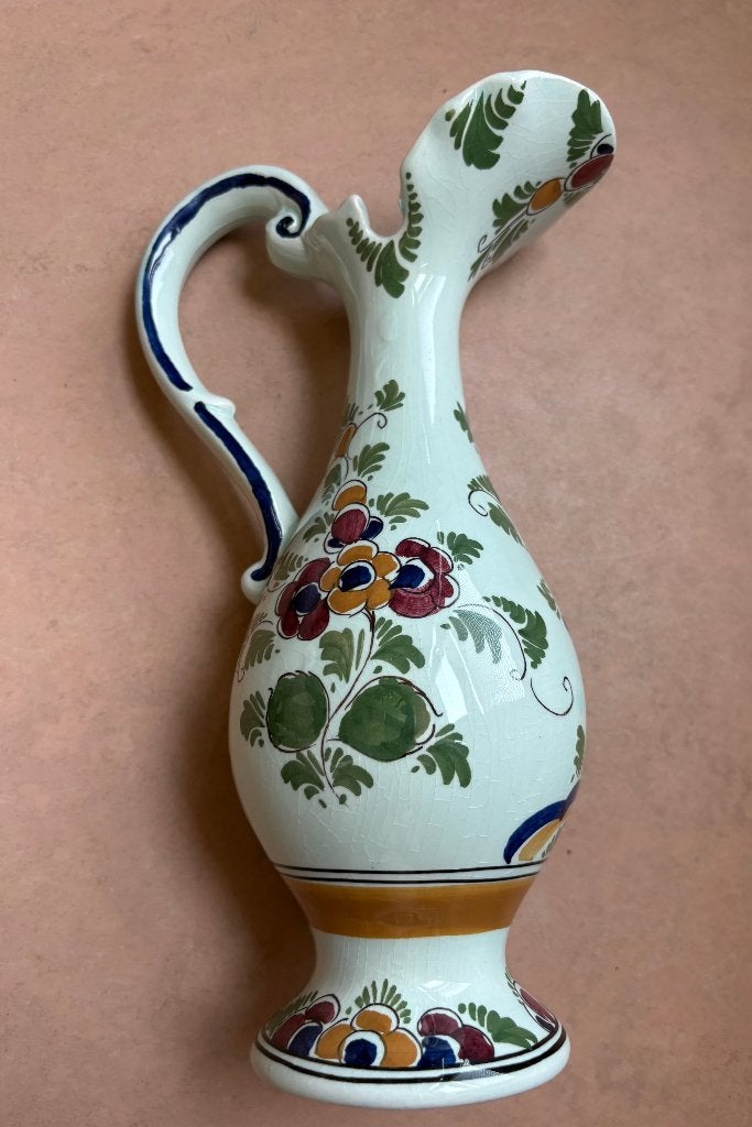 Fraaie polychrome schenkkan, Delft, Ophalen of Verzenden