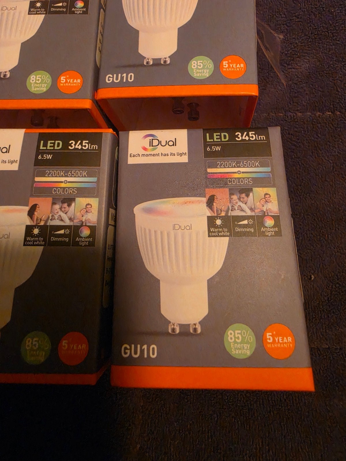 14 stuks iDual LED GU10 Smart Lampen - Dimbaar & Kleur aanpa, Ophalen, Nieuw