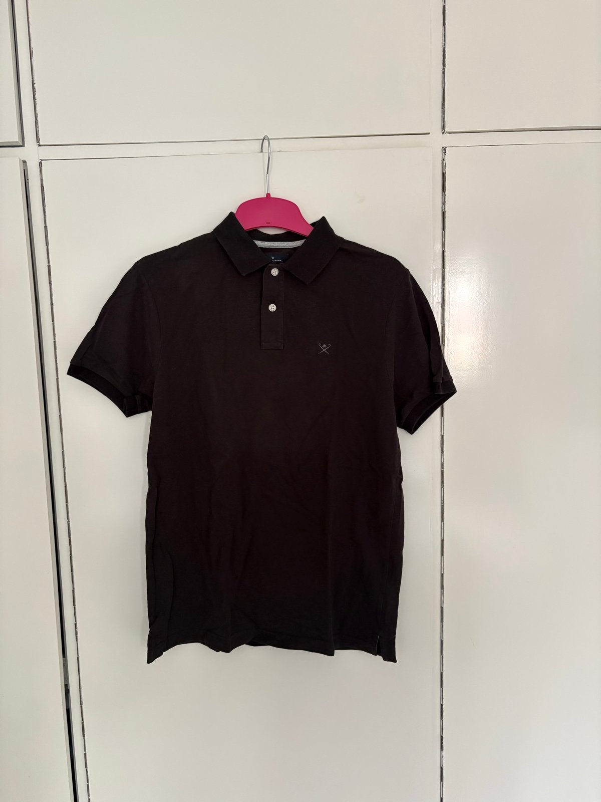 Donkerbruin Hackett poloshirt - Maat M, Ophalen of Verzenden, Zo goed als nieuw, Maat 48/50 (M), Bruin