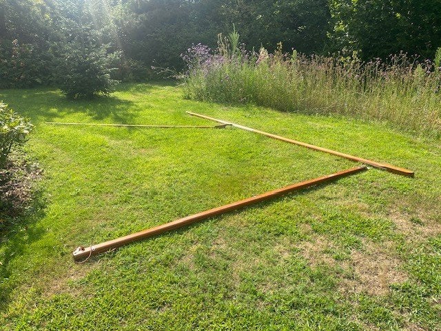BM_16m2_Mast_Giek_Gaffel, Ophalen, 6 meter of meer, Gebruikt, Minder dan 15 m²