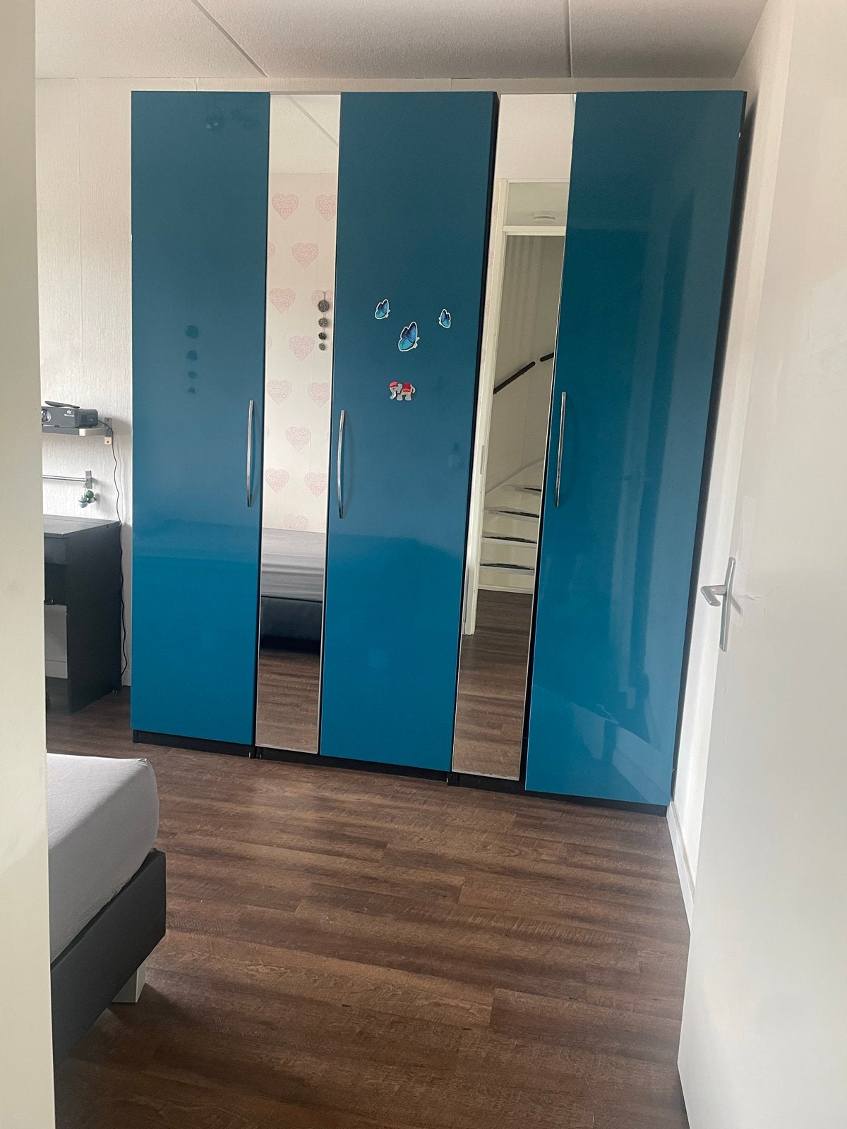 Ikea Pax kastdeuren 2x (50x230) turkoois hoogglans, Ophalen, Gebruikt, 200 cm of meer, Met deur(en)