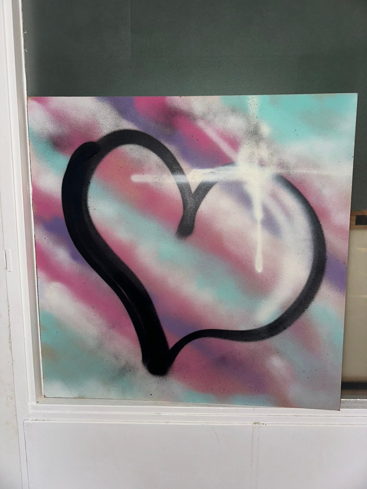 Pastel Heart Canvas – Pink, Blue and Purple, Ophalen of Verzenden