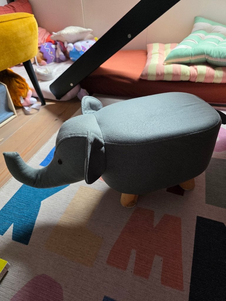 Poef olifant, Ophalen, Minder dan 50 cm, Rond, Minder dan 50 cm