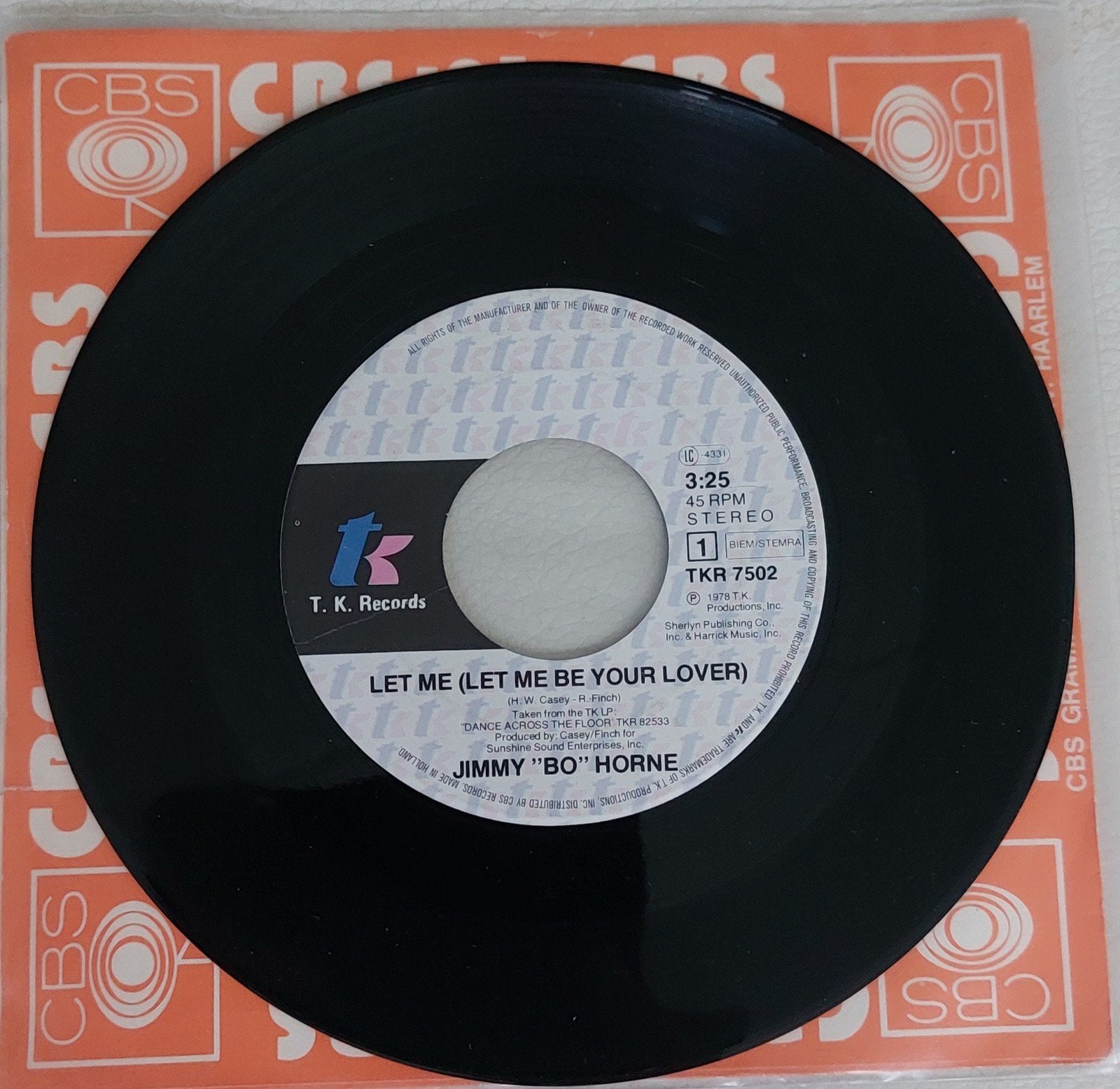 Jimmy "Bo" Horne - Let Me (Let Me Be Your Lover) 7" Vinyl, Gebruikt, 7 inch, EP, R&B en Soul