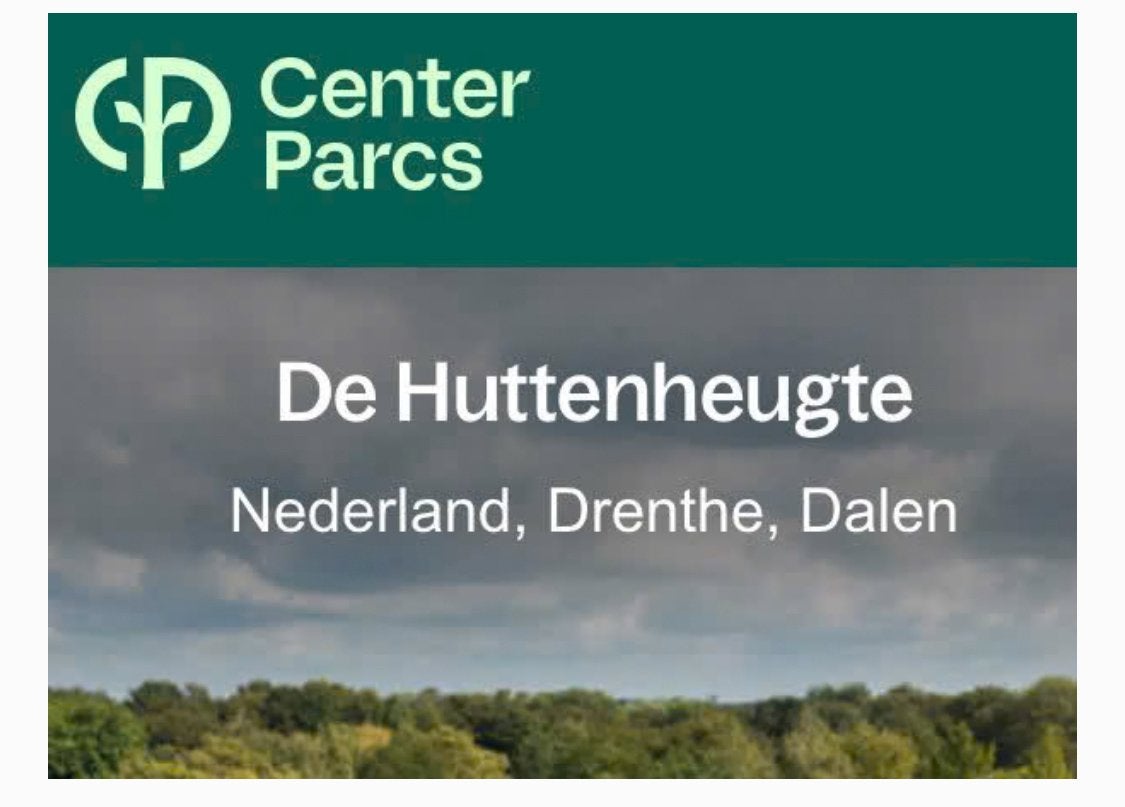 Center Parcs - De Huttenheugte, 3-6/7, Drie personen of meer, Ticket of Toegangskaart