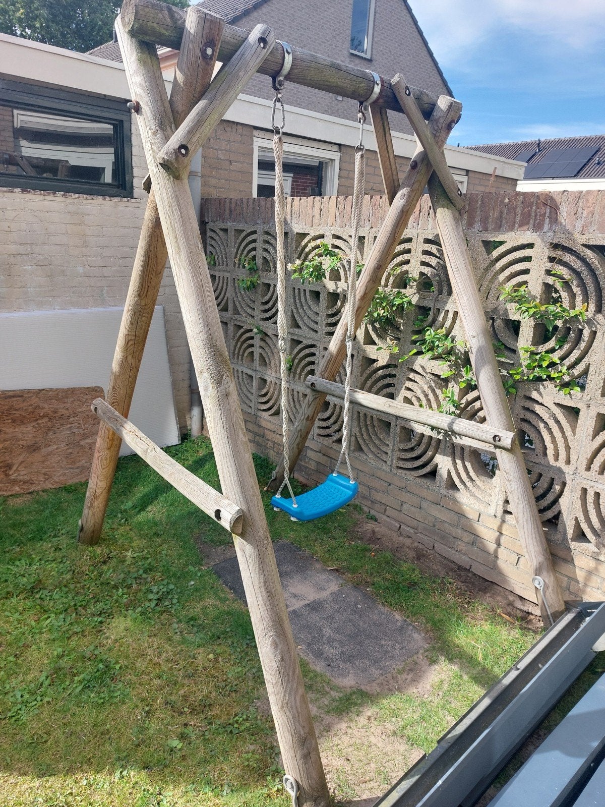 houten schommel, Kinderen en Baby's, Speelgoed | Buiten | Speeltoestellen, Ophalen, Schommel