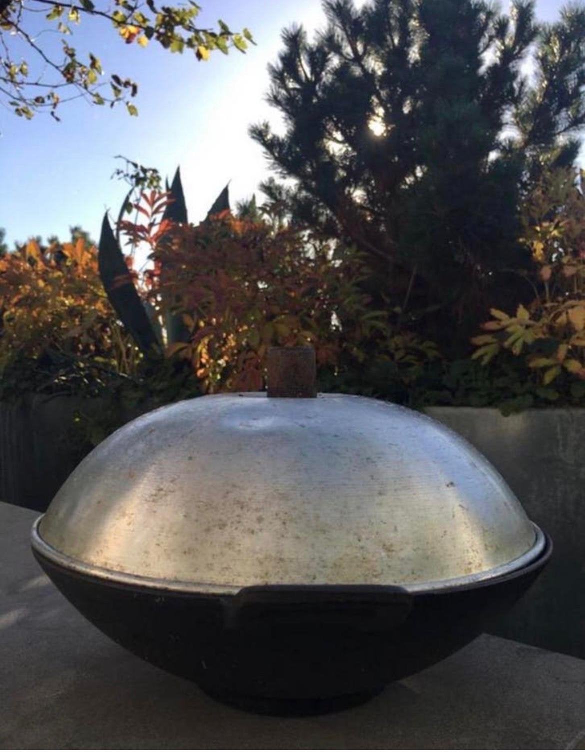 wokpan Rela zwaar gietijzer met aluminium deksel 36cm, Ophalen, Zwart, Metaal, Overige typen